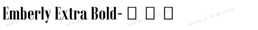 Emberly Extra Bold字体转换